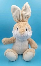 KIK Hase Kaninchen Sitzend 37 cm Beige Weiß Stofftier Kuscheltier