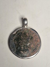 Anhänger Silber 925 antike Münze  Unikat 1104