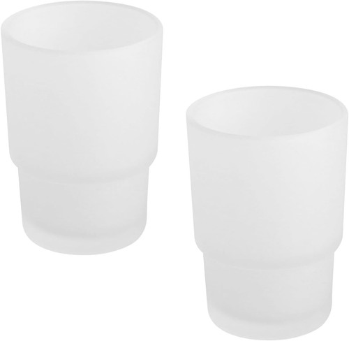 2er set zahnputzbecher - set, glas