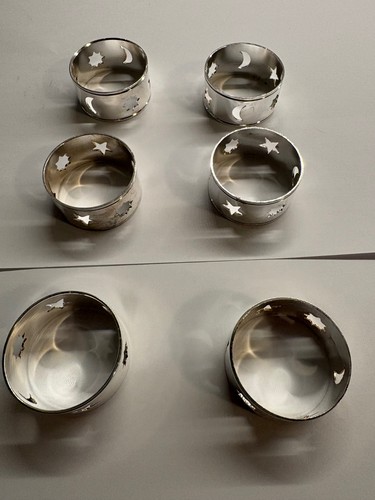 Serviettenringe versilbert 6 - serviettenringe,