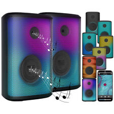 auvisio 2er-Set mobile Outdoor-PA-Partyanlagen & -Bluetooth-Boomboxen, 200 W