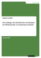 Die Anfänge des Buchdrucks am