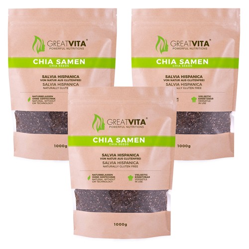 Greatvita chia samen 3x1000g - samen,