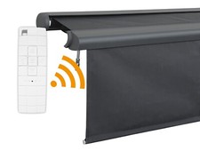 Elektrische Markise, Vollkassette, Alu, Acryltuch mit Volant, Marke ARILCO