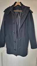 Dufflecoat Herren xl, Zara, Anthrazit, abnehmbare Kapuze