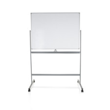 hjh OFFICE Whiteboard Wendetafel Magnettafel MULTIBOARD weiß silber 128 x 187 cm