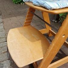 Kinderhochstuhl Verstellbar aus Holz mit Esstisch