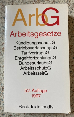 Arbg arbeitsgesetze 1997 52 - arbg,