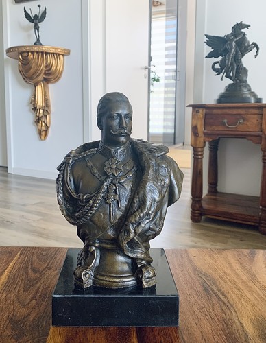 Bronzefigur kaiser friedrich - bronzefigur,