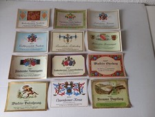 12x alte Weinetiketten