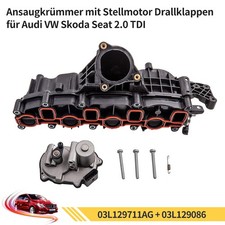 Ansaugkrümmer + Stellmotor for Audi VW 2.0 TDI 110-170ps 03L129711AG 03L129086V