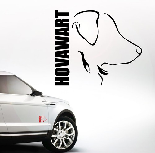 Auto aufkleber hovawart - hovawart, profil