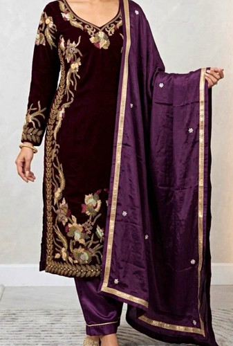 Damen burgundy salwar - damen, kameez