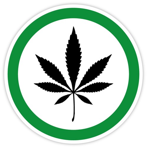 Aufkleber hinweis cannabis - aufkleber,