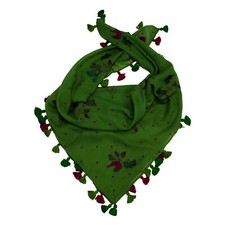 Trachtentuch Grün Rot Wolle