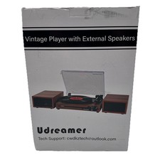 Udreamer Plattenspieler mit 2 Dual-Stereo-Lautsprechern, Vintage B-WARE