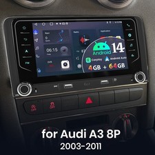 Android14 USB radio Für AUDI A3 8P Autoradio 4+64G Apple Carplay GPS Navi WIFI