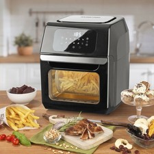 GOURMETmaxx Heißluftfritteuse 12L Heißluft Ofen Grill XL Fritöse Touch 1800W