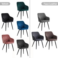 Set von 2 Kunstleder/Samt