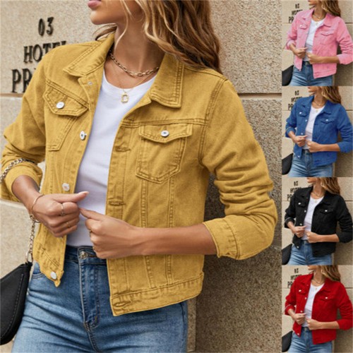 Damen jeansjacke jacke casual - jeansjacke,