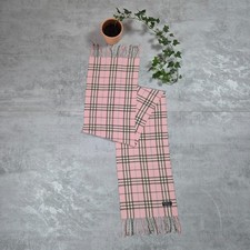 Burberry Kaschmir Schal Check Muster Vintage Rosa