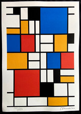 Piet mondrian lithographie coa - mondrian,