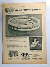 1949 Flugzeug Werbung RFD LUFT SEENRETTUNGSAUSRÜSTUNG NOTJOLLE SCHWIMMWESTE