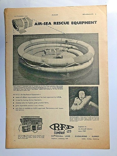 1949 flugzeug werbung rfd luft - flugzeug,