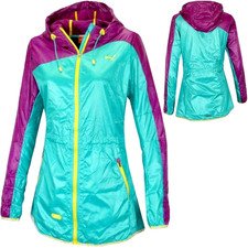 Puma Faas Damen Laufjacke Windjacke Lang Training Sport Jacke Mantel türkis grün