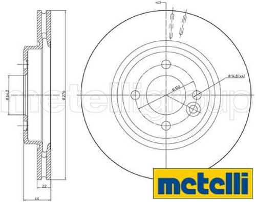 Bremsscheibe metelli - 2x,