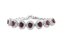 Herren roter granat armband - herren,