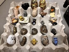 Eulen Sammlung Keramik Stein