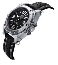 FIREFOX FFS510 Herren Automatikuhr Miyota Leder Uhrenarmband schwarz wasserdicht