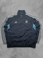 Vintage Adidas Argentinien Trackjacket Größe L Schwarz Herren Y2K Trainingsjacke