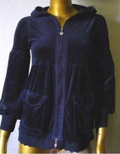 CHILLNORWAY (Skandinavien) Samt-Tunika Nachtblau Gr.XS 80% Cotton Lagenlook AR32