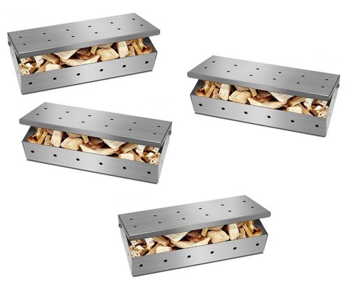 Räucherbox edelstahl - 4x,