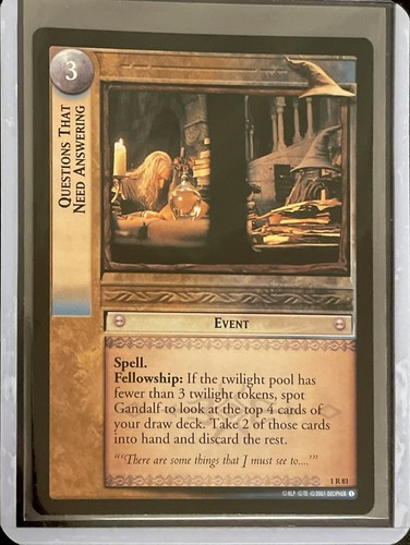 Lotr tcg questions that need - that,