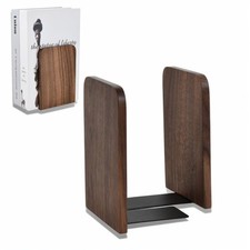 2 Stück Bücherklammern aus Nussbaumholz, 17 x 12 cm Deko Buchpresse, Port...
