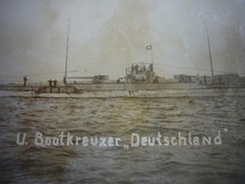54) Postkarte Fotokarte Kaiserliche Marine - U-Bootkreuzer DEUTSCHLAND, U-Boot