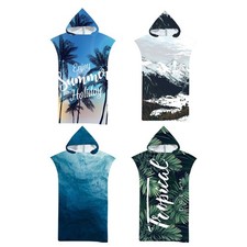 Mikrofaser -Poncho -Handtuch Surf Strand Neoprenanzug Wechselbadwaden mit Kapuze