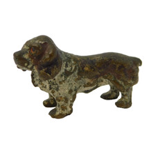 19. Jahrhundert kaltbemalte Wiener Bronze Spaniel Hund Figur Antik um 1860