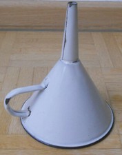 Vintage Trichter Metall Ø 12,5cm Emaille Toolbox Oldtimer Käfer Bully Karman