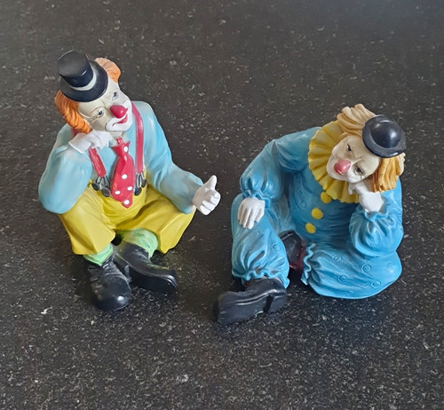 Handbemalte keramik clown - handbemalte,