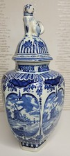 Royal Sphinx Delft BOCH Vase Holland Keramik Handgemalt 35 cm