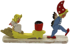 ? Alter Erzgebirge Leuchter Engel Holz Kerzenhalter Weihnachten - 7,5 x 12,3 cm