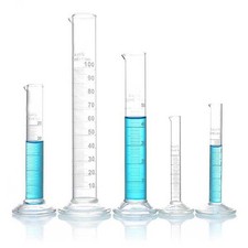 Glas Messzylinder mit Stopfen