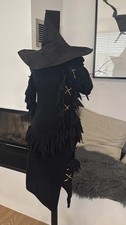 Kostüm Verkleidung Karneval Kleid mit Hut Hexe 🧙‍♀️ Damen schwarz Gr. S