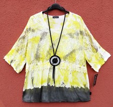 SARAH SANTOS Tunika Tunic Tunique Tunica mit 30% Seide XXL 52 54 Lagenlook **