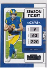Panini Football NFL Contenders 2020-21 No. 54 Matthew Stafford Season Ticket