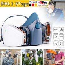 Atemschutzmaske Staubmaske Lackiermaske Respirator Hlabmaske Gasmaske mit Filter